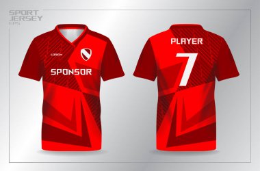 Spor forması modelleme şablonu için kırmızı soyut arkaplan ve desen