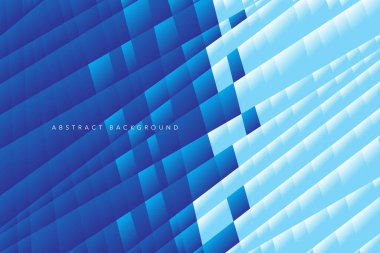 Soyut mavi geometrik şekiller arka plan. Asgari mavi dinamik şekiller bileşimi.