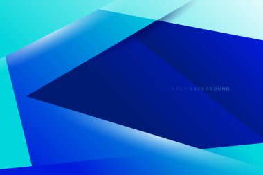 Mavi soyut ve geometrik 3 boyutlu teknoloji arkaplanı