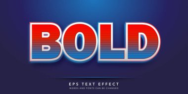 kalın 3d düzenlenebilir metin efekti