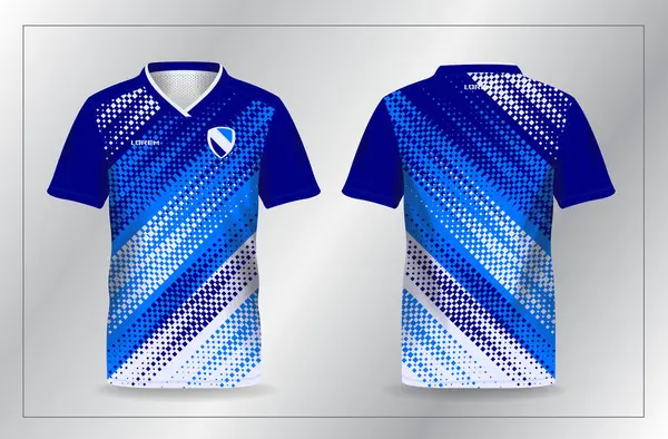 Futbol ve futbol tişörtü şablonu için soyut mavi spor forması