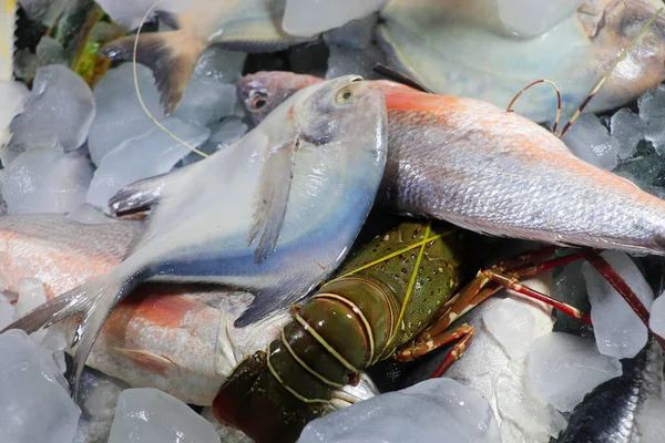 Färska Havsfiskar Med Marknaden Nära Cox Bazar Sea Beach Bangladesh — Stockfoto