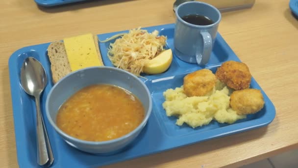 Βρεφικές Τροφές Στο Σχολείο Στην Καντίνα Του Σχολείου Οργάνωση Της — Αρχείο Βίντεο