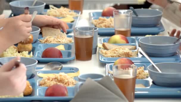 Βρεφικές Τροφές Στο Σχολείο Στην Καντίνα Του Σχολείου Οργάνωση Της — Αρχείο Βίντεο
