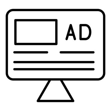 Bilgisayar. Web simgesi basit illüstrasyon