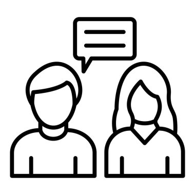 İnsanlar konuşma balonu vektör çizim tasarımı ile konuşuyor