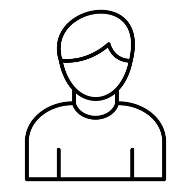 Adam avatar ikonu. Taslak kişi kullanıcı vektör çizimi. beyaz arkaplanda izole