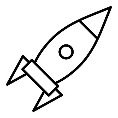 roket ikonu vektör illüstrasyonu