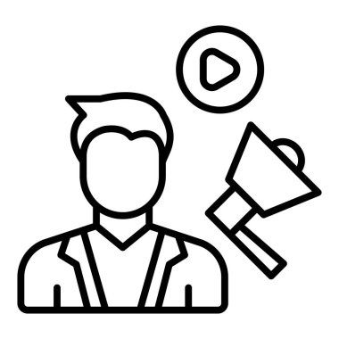 Çalışan simgesi, vektör illüstrasyonu