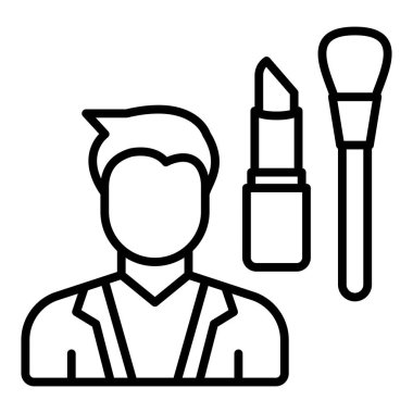 Fırçalı bir kadının vektör çizimi