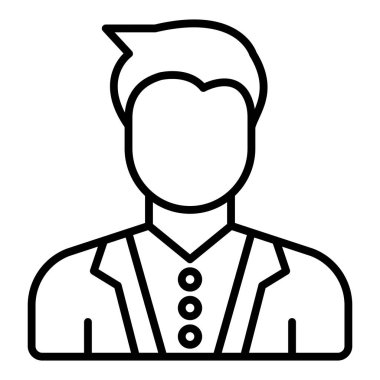 Adamım. Web simgesi basit illüstrasyon