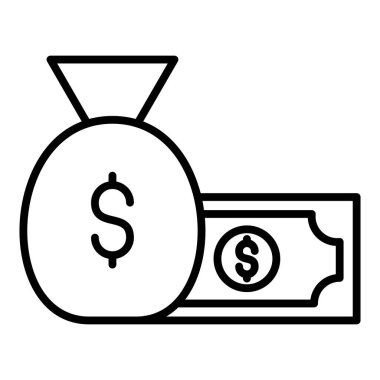para çantası ikon vektör illüstrasyonu