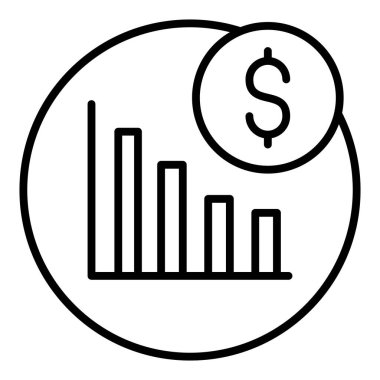 finansal büyüme grafik vektörü simgesi