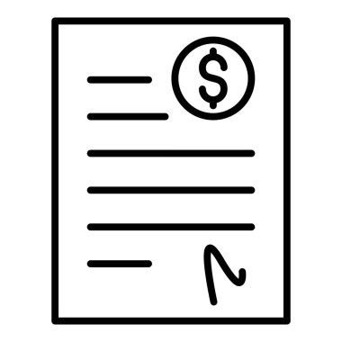 Fatura. Web simgesi basit illüstrasyon