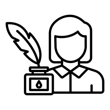 Çantalı bir kadının vektör çizimi