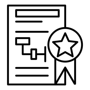 Sertifika. Web simgesi basit illüstrasyon