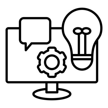 Bir fikrim var. Web simgesi basit tasarım