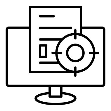 Bilgisayar monitörü. Basit resimleme