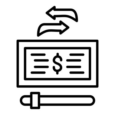 iş ve finans satırı simgesi