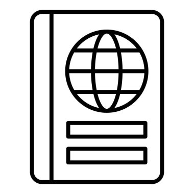 Pasaport. Web simgesi basit illüstrasyon