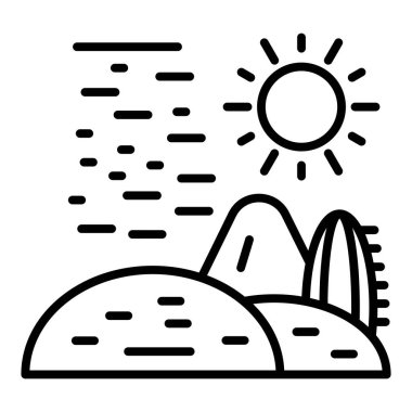 Bir yaz simgesinin vektör illüstrasyonu