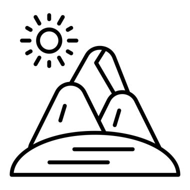 Bir volkan simgesinin vektör çizimi