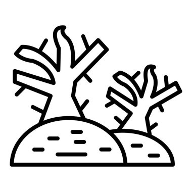 Bir ağaç simgesinin vektör illüstrasyonu