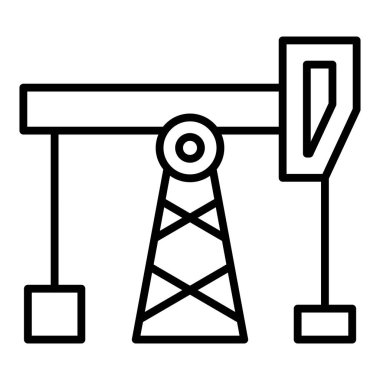 crane icon. outline illustration of oil pump vector icons for web
