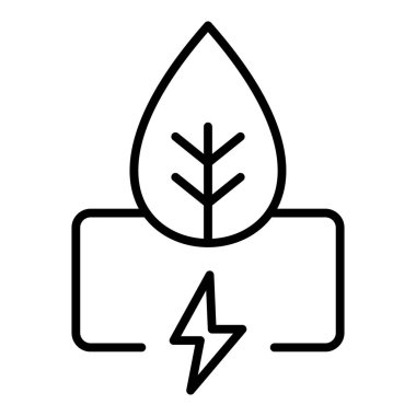 Bir bitki simgesinin vektör illüstrasyonu