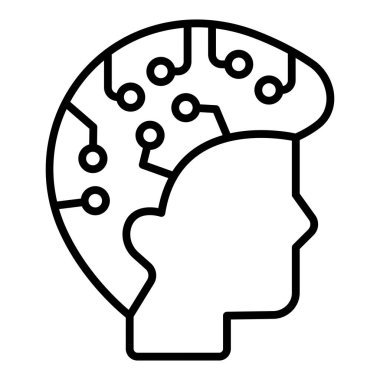 Beyin. Web simgesi basit tasarım