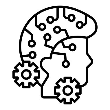 Beyin. Web simgesi basit tasarım