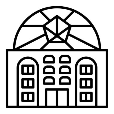 Modern yapı simgesinin vektör illüstrasyonu