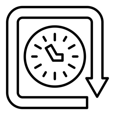 clock icon. outline time vector symbol.