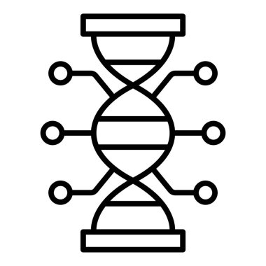 Kum saati ikon vektörü. İnce çizgi işareti. İzole edilmiş kontür sembolü gösterimi