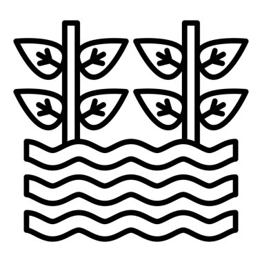 Bitki. Web simgesi basit illüstrasyon