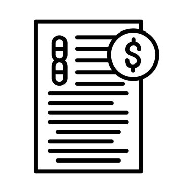 Bill vektör ince çizgi simgesi