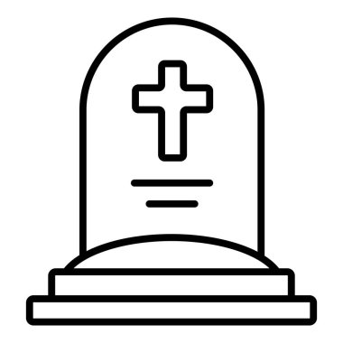 Vector Design Illustration Grave Icon Style