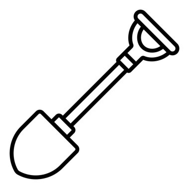 Vector Design Illustration Shovel Icon Style