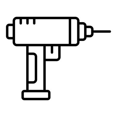 Vector Design Illustration Drilling Machine Icon Style