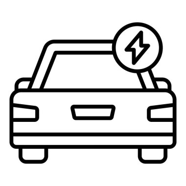 Vector Design Illustration Electric Car Icon Style