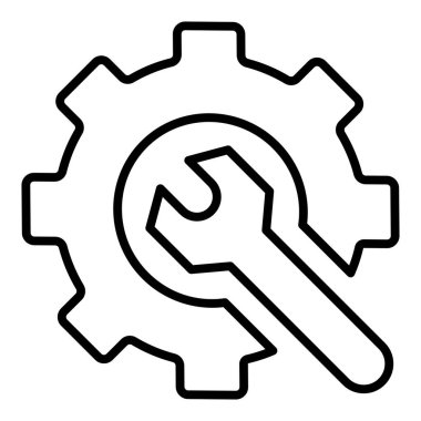 Vector Design Illustration Gear Icon Style