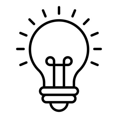 Vector Design Illustration Light Bulb Icon Style