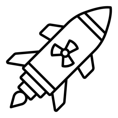 Vector Design Illustration Missile Icon Style