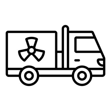 Vector Design Illustration Nuclaer Truck Icon Style