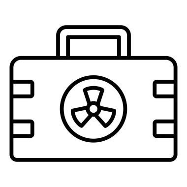 Vector Design Illustration Nuclear Case Icon Style