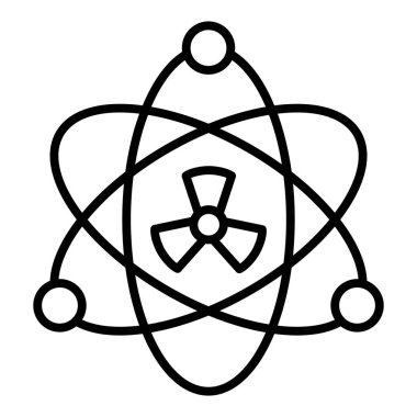 Vector Design Illustration Nuclear Fission Icon Style
