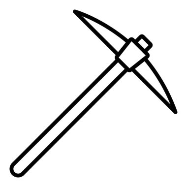 Vector Design Illustration Pickaxe Icon Style