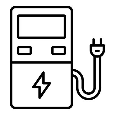 Vector Design Illustration Power Station Icon Style
