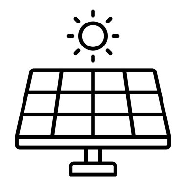 Vector Design Illustration Solar Panel Icon Style