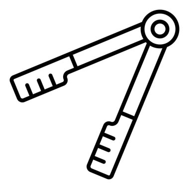 Vector Design Illustration Tongs Icon Style